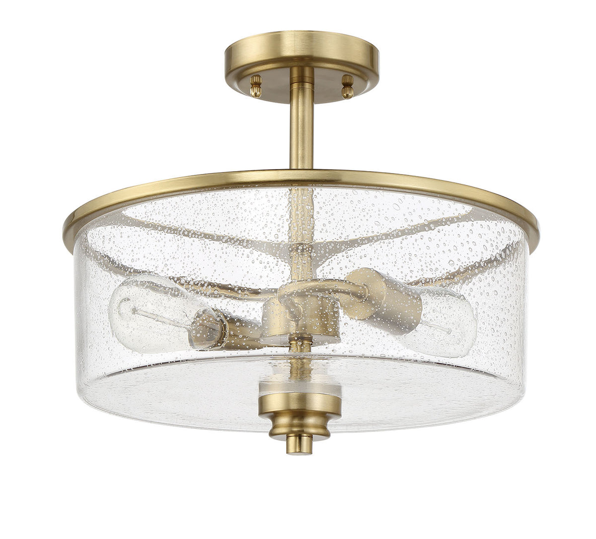 Craftmade - 50552-SB - Two Light Convertible Semi Flush - Bolden - Satin Brass