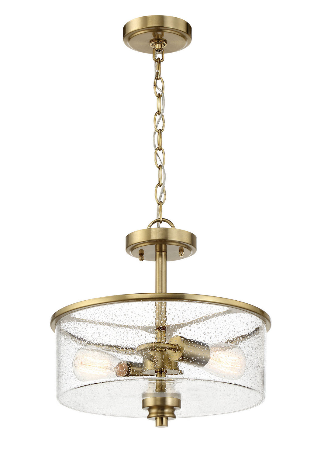 Craftmade - 50552-SB - Two Light Convertible Semi Flush - Bolden - Satin Brass