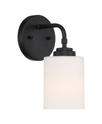 Craftmade One Light Wall Sconce from the Stowe collection in Flat Black finish