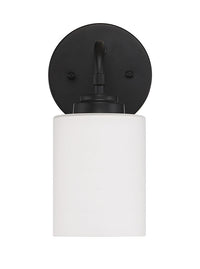 Craftmade One Light Wall Sconce from the Stowe collection in Flat Black finish