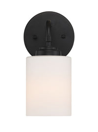 Craftmade One Light Wall Sconce from the Stowe collection in Flat Black finish