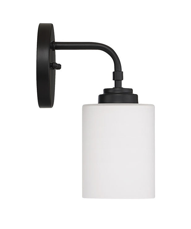Craftmade One Light Wall Sconce from the Stowe collection in Flat Black finish