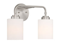 Two Light Vanity from the Stowe collection in Brushed Polished Nickel finish by Craftmade