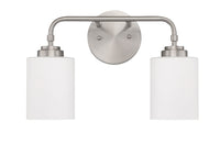 Two Light Vanity from the Stowe collection in Brushed Polished Nickel finish by Craftmade