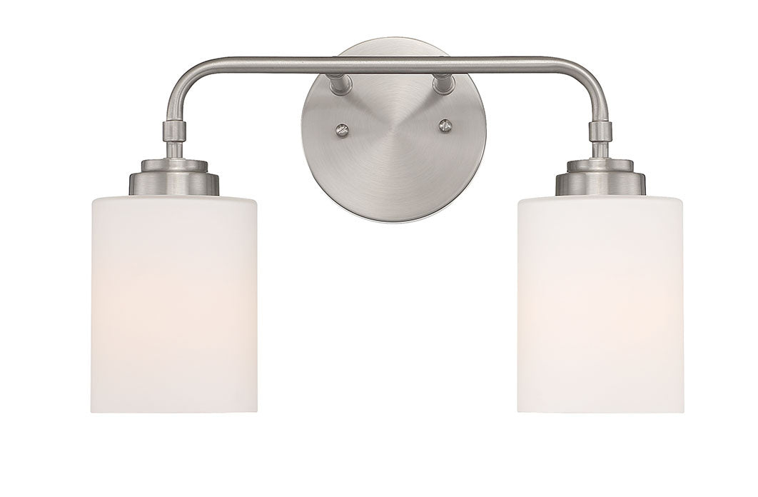 Two Light Vanity from the Stowe collection in Brushed Polished Nickel finish by Craftmade