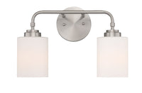 Two Light Vanity from the Stowe collection in Brushed Polished Nickel finish by Craftmade