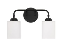 Two Light Vanity from the Stowe collection in Flat Black finish by Craftmade