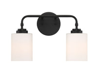 Two Light Vanity from the Stowe collection in Flat Black finish by Craftmade