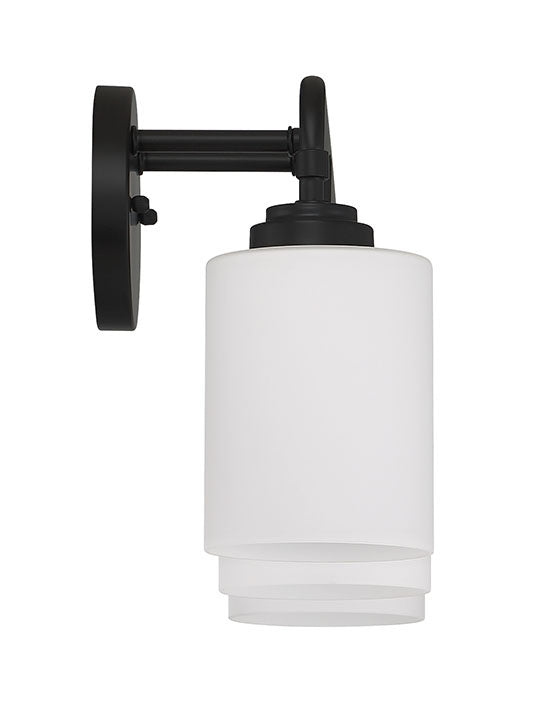 Three Light Vanity from the Stowe collection in Flat Black finish by Craftmade