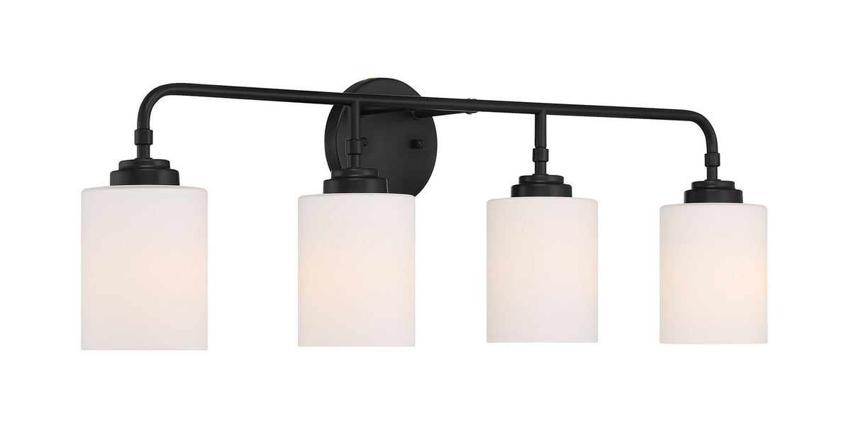 Four Light Vanity from the Stowe collection in Flat Black finish by Craftmade