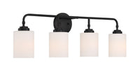Four Light Vanity from the Stowe collection in Flat Black finish by Craftmade