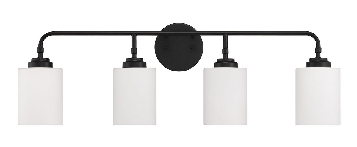Four Light Vanity from the Stowe collection in Flat Black finish by Craftmade