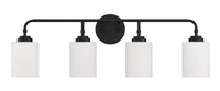 Four Light Vanity from the Stowe collection in Flat Black finish by Craftmade