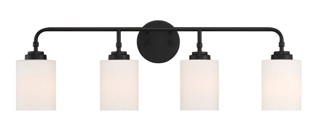 Four Light Vanity from the Stowe collection in Flat Black finish by Craftmade