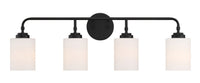 Four Light Vanity from the Stowe collection in Flat Black finish by Craftmade