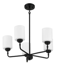 Five Light Chandelier from the Stowe collection in Flat Black finish by Craftmade