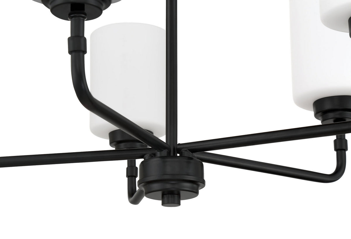 Five Light Chandelier from the Stowe collection in Flat Black finish by Craftmade
