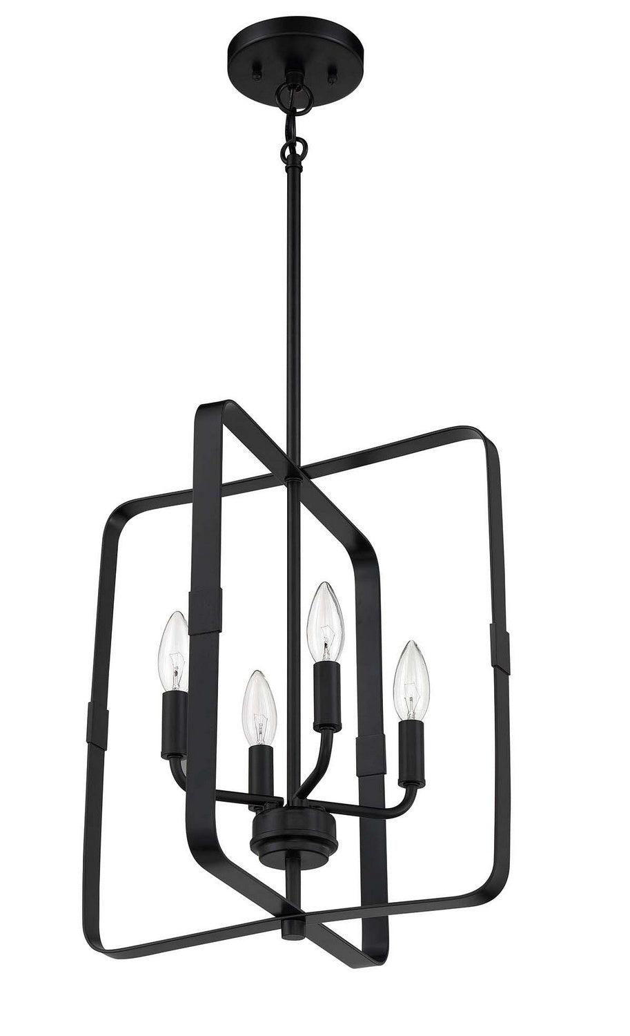 Craftmade - 56034-FB - Four Light Foyer Pendant - Stowe - Flat Black