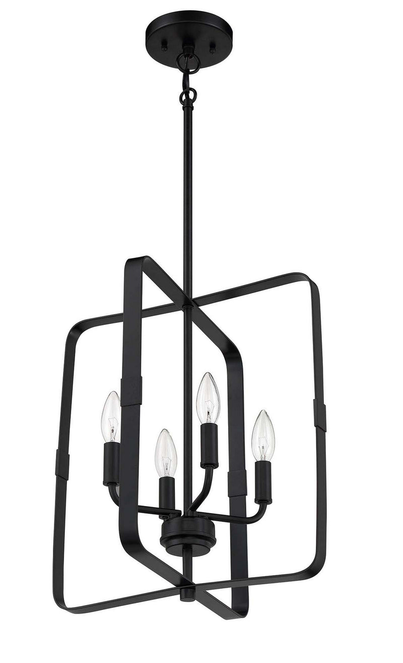 Craftmade - 56034-FB - Four Light Foyer Pendant - Stowe - Flat Black
