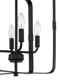 Craftmade - 56034-FB - Four Light Foyer Pendant - Stowe - Flat Black