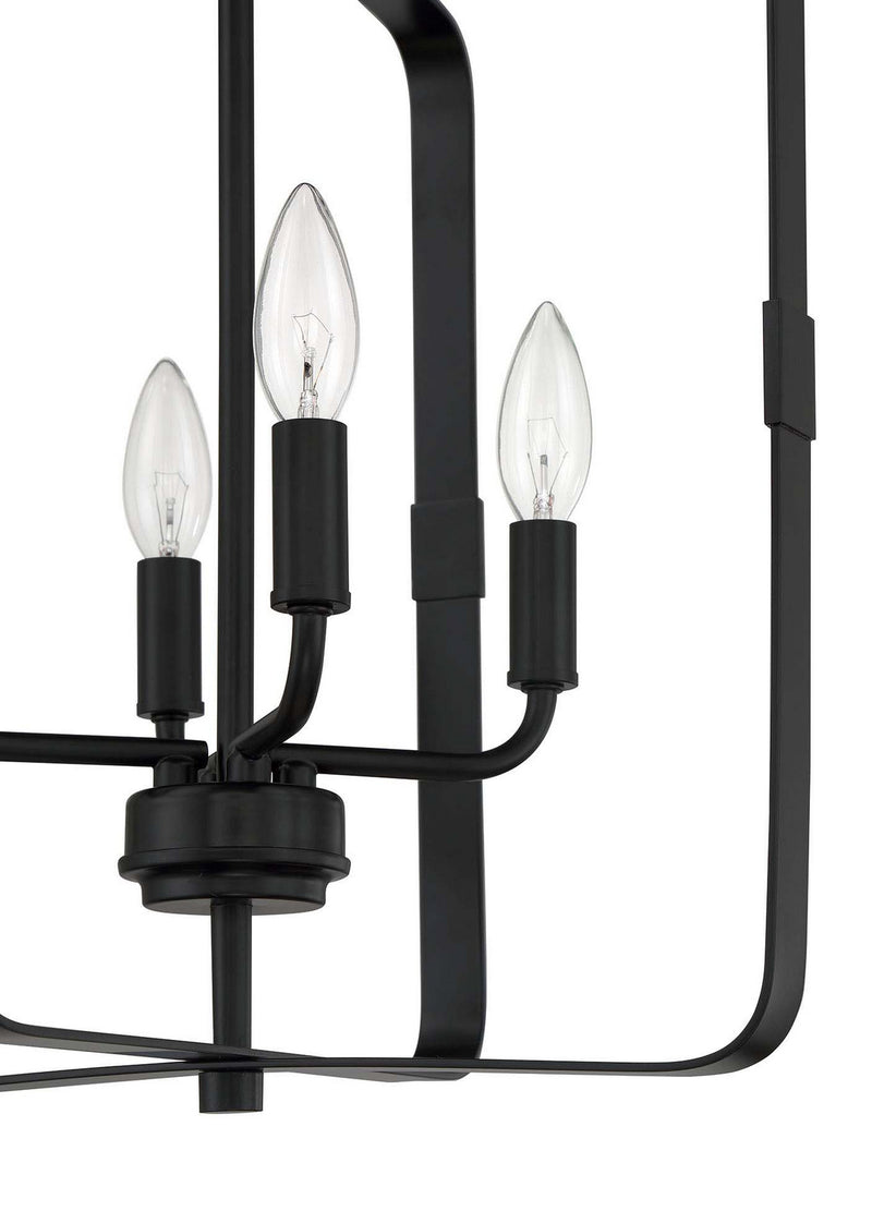 Craftmade - 56034-FB - Four Light Foyer Pendant - Stowe - Flat Black