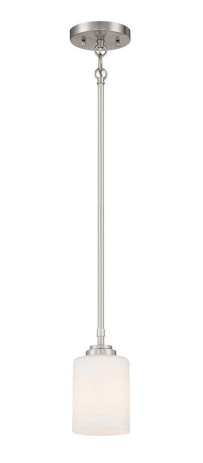 One Light Mini Pendant from the Stowe collection in Brushed Polished Nickel finish by Craftmade