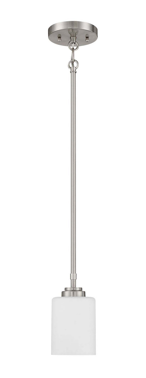 One Light Mini Pendant from the Stowe collection in Brushed Polished Nickel finish by Craftmade