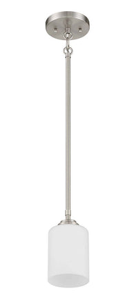 One Light Mini Pendant from the Stowe collection in Brushed Polished Nickel finish by Craftmade