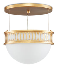 Currey and Company - 9000-0834 - One Light Pendant - Lola Collection - Contemporary Gold Leaf/Painted Contemporary Gold