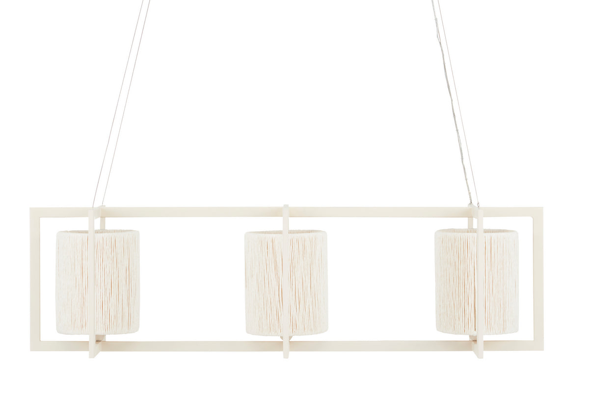 Currey and Company - 9000-0838 - Three Light Chandelier - Monreale - White