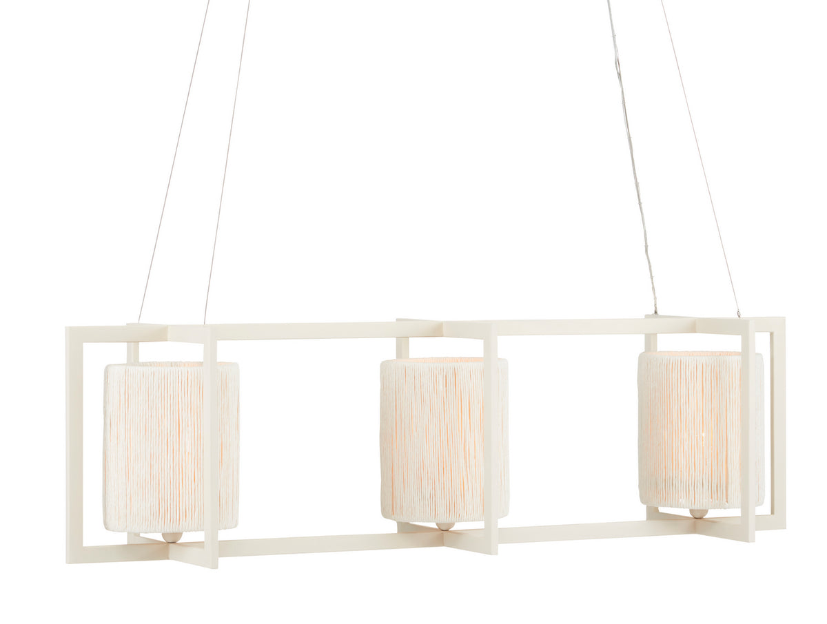 Currey and Company - 9000-0838 - Three Light Chandelier - Monreale - White