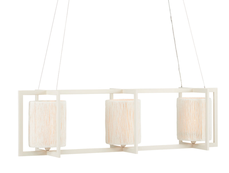 Currey and Company - 9000-0838 - Three Light Chandelier - Monreale - White