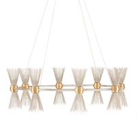 Currey and Company - 9000-0842 - 16 Light Chandelier - Novatude Collection - Contemporary Gold Leaf/Contemporary Silver Leaf