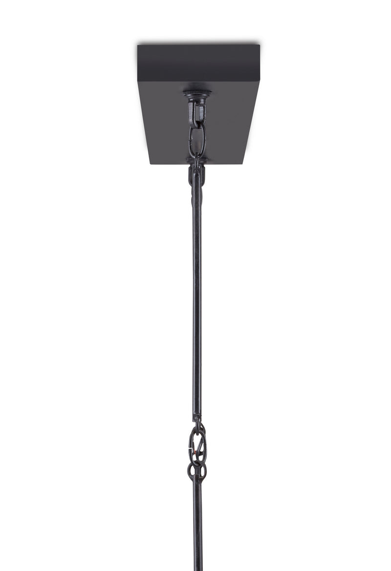 Currey and Company - 9000-0858 - Three Light Chandelier - Ditchley Collection - Black Bronze/White