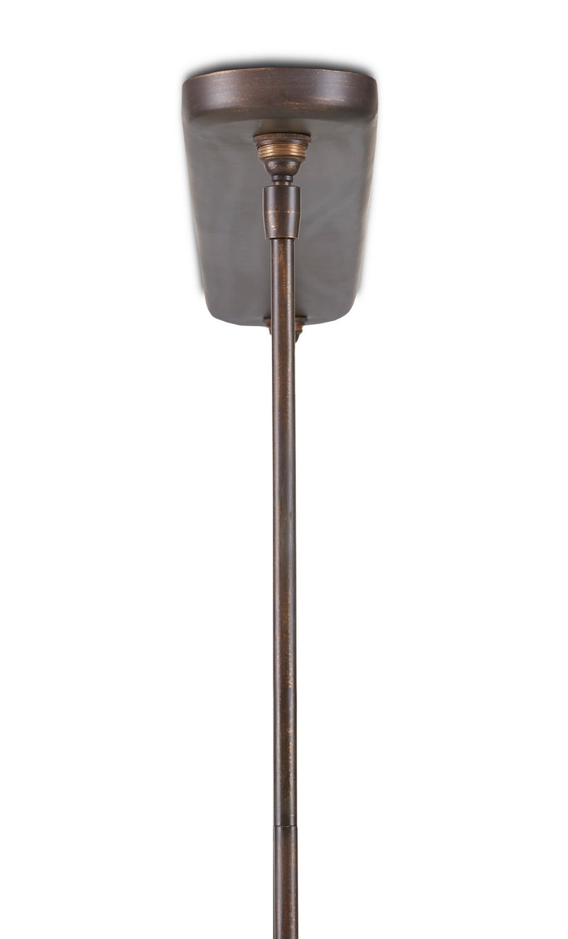 Currey and Company - 9000-0862 - Five Light Linear Chandelier - Lyon Collection - Bronze Verdigris/White