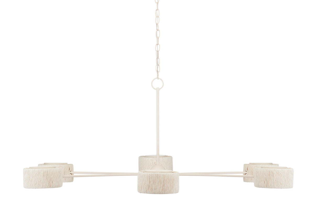Currey and Company - 9000-0865 - Six Light Chandelier - Monreale Collection - White
