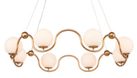 Currey and Company - 9000-0878 - Eight Light Chandelier - Antique Brass/White
