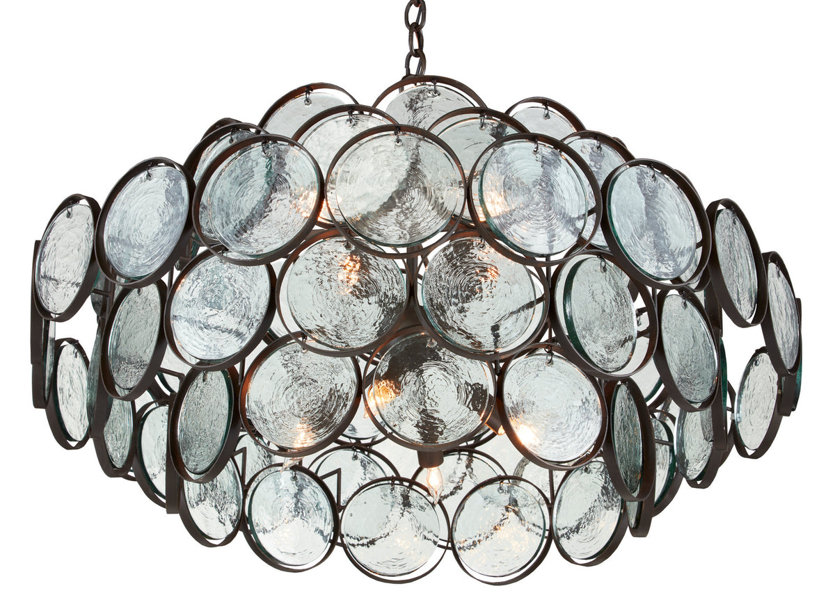 Currey and Company - 9000-0880 - Eight Light Chandelier - Galahad Collection - Bronze