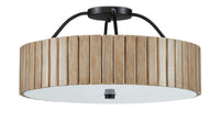 Currey and Company - 9999-0058 - One Light Semi-Flush Mount - Tetterby Collection - Taupe/Black