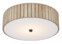 Currey and Company - 9999-0058 - One Light Semi-Flush Mount - Tetterby Collection - Taupe/Black