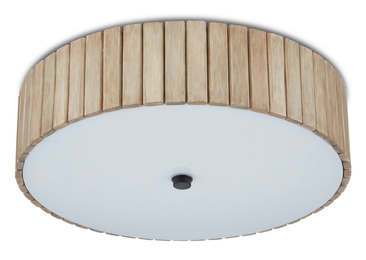 Currey and Company - 9999-0058 - One Light Semi-Flush Mount - Tetterby Collection - Taupe/Black