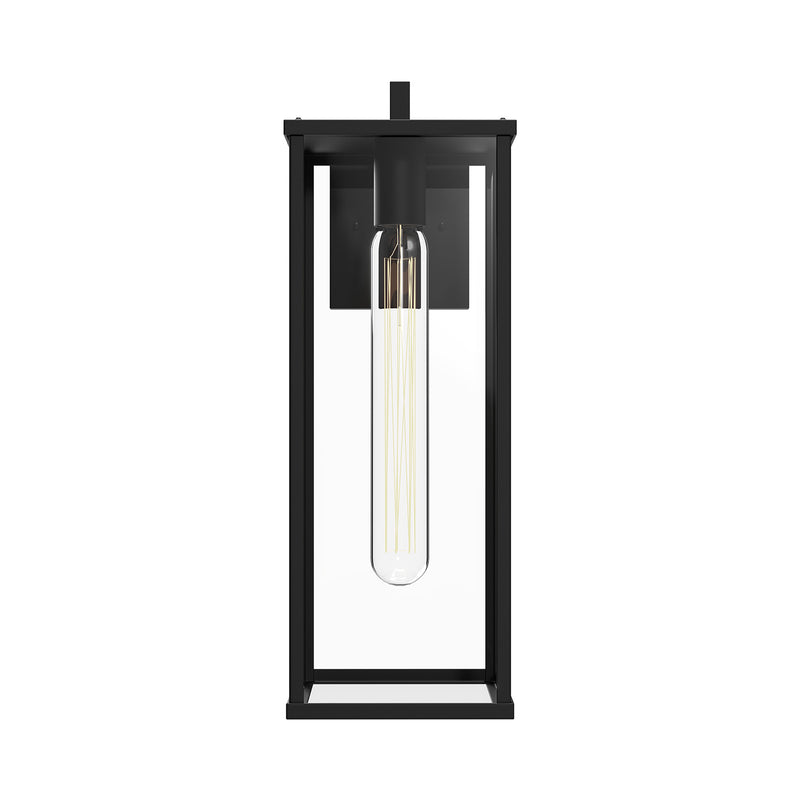 Alora - EW652707BKCL - One Light Exterior Wall Mount - Brentwood - Clear Glass/Textured Black