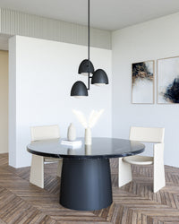 Alora - CH529024MBOP - Three Light Chandelier - Kenji - Matte Black/Opal Matte Glass