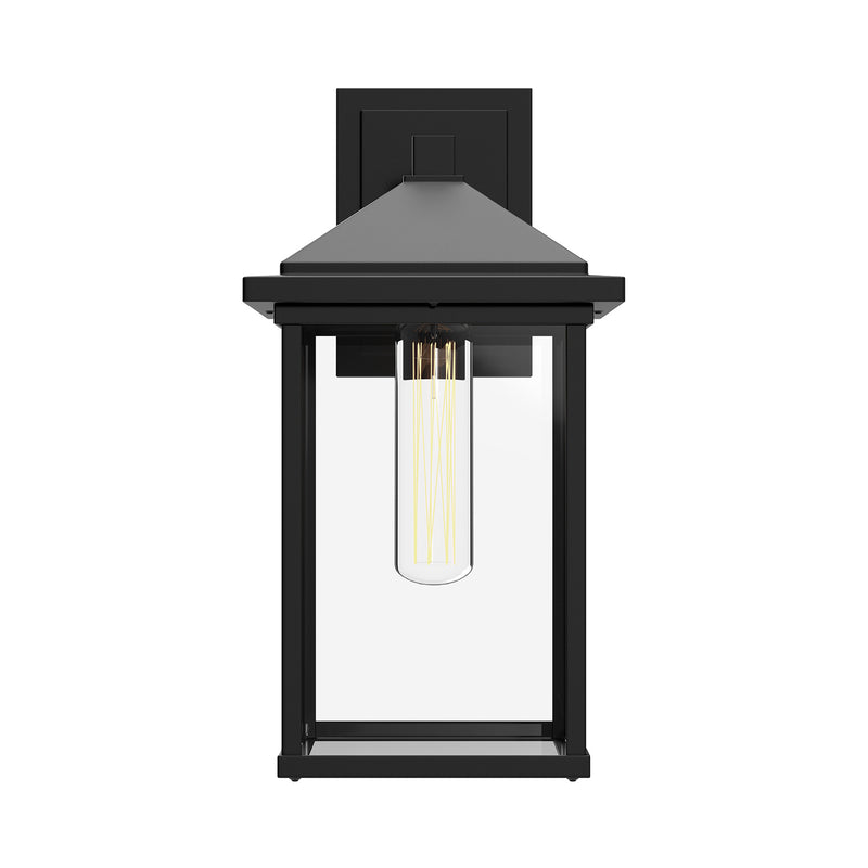 Alora - EW552007BKCL - One Light Exterior Wall Mount - Larchmont - Clear Glass/Textured Black