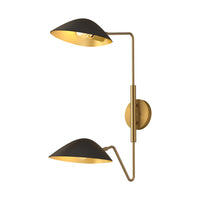 Alora - WV550224MBAG - Two Light Vanity - Oscar - Aged Gold/Matte Black