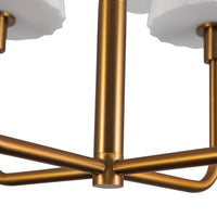 Alora - CH628423AGOP - Four Light Chandelier - Plisse - Aged Gold/Opal Matte Glass