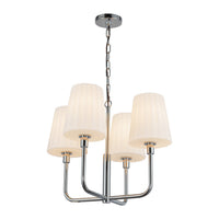 Alora - CH628423CHOP - Four Light Chandelier - Plisse - Chrome/Opal Matte Glass