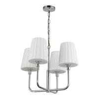 Alora - CH628423CHOP - Four Light Chandelier - Plisse - Chrome/Opal Matte Glass