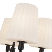 Alora - CH628423MBOP - Four Light Chandelier - Plisse - Matte Black/Opal Matte Glass