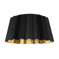 Alora - FM528514MB - Two Light Flush Mount - Plisse - Matte Black
